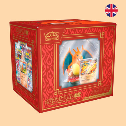 (RESERVA) CAJA CHARIZARD EX SUPER PREMIUM COLLECTION - INGLES